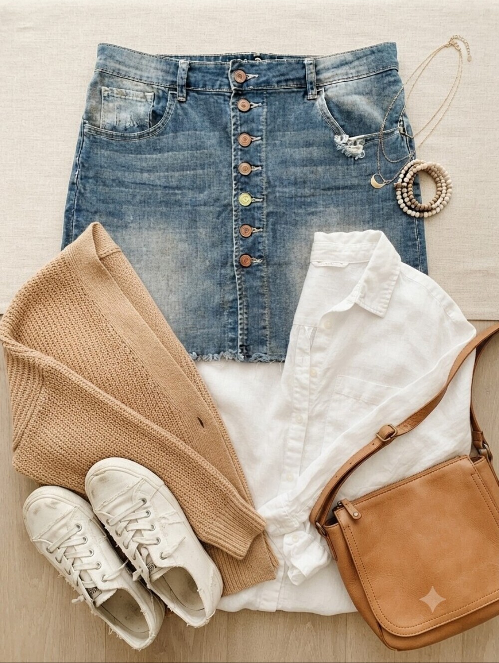 Indigo Rein Distressed Denim Mini Skirt